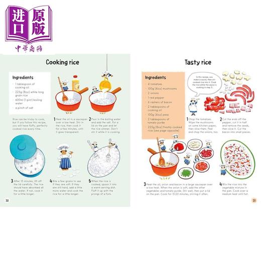 预售 【中商原版】 小朋友的烹饪书 First Cookbook 英文原版 儿童食谱绘本读物 赏心悦目的插图 简单易做的美味食谱 进口童书 7岁+ 商品图3