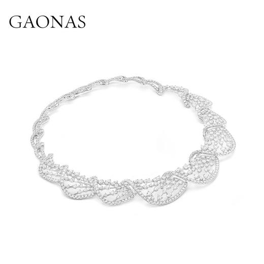 GAONAS  波澜设计白色贵气臻奢白项圈11587XW 商品图2