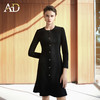 AD名媛小香风西装连衣裙女2025新款秋冬高级感轻奢圆领荷叶边裙子 商品缩略图1