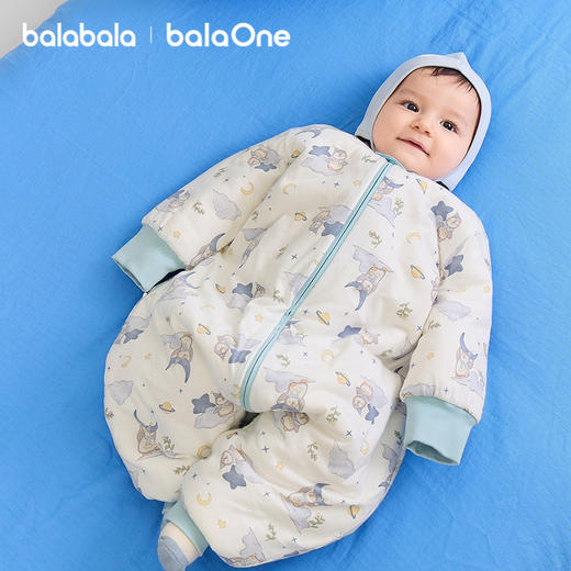 巴拉巴拉balaOne婴儿睡袋宝宝睡衣新生儿柔软亲肤防踢被秋冬保暖 商品图2