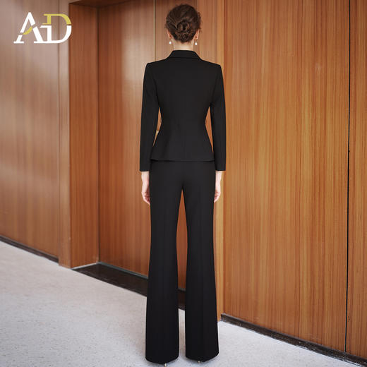 AD黑色职业装套装气质显瘦高腰阔腿裤正装2025新款秋季西装两件套 商品图4