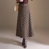 BFZY-B2563冬季格纹毛呢半身裙女2025年新款洋气高腰气质优雅女士格子长裙 商品缩略图0