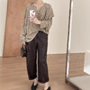 KA753/KA783GRACETINAHOO秋新法式简约大气慵懒九分气球时髦感阔腿休闲皮裤 商品缩略图2