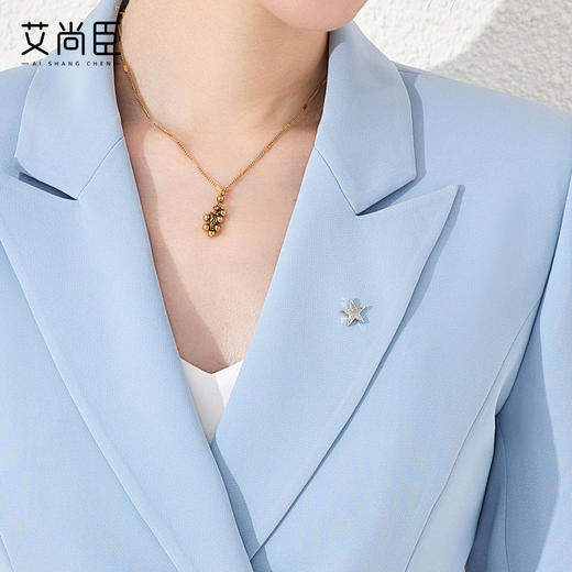 艾尚臣蓝色西装套装裙女秋季新款女神范职业装高级感职场工作服 商品图2