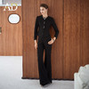 AD黑色高级感西装微喇裤2025秋季新款职业装长袖套装单排扣西服 商品缩略图0