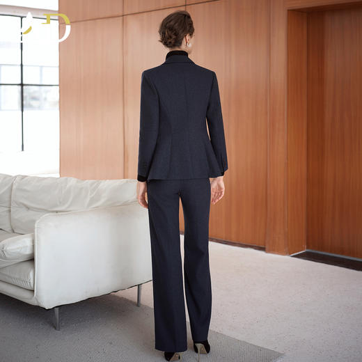 AD高质感重工羊毛西装套装女正式场合职业装2025秋冬加厚西装外套 商品图4