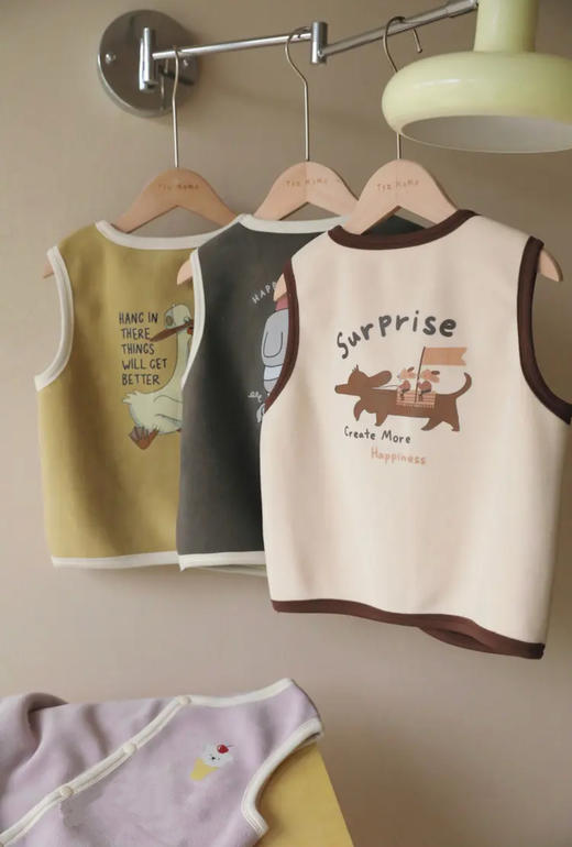 西蒙日记&奥粒双面卡通撞色马甲ZZS002★ 商品图8