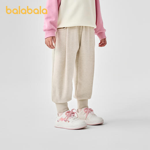 巴拉巴拉童装儿童长裤女童裤子冬季加绒针织束脚裤厚款保暖休闲裤 商品图2