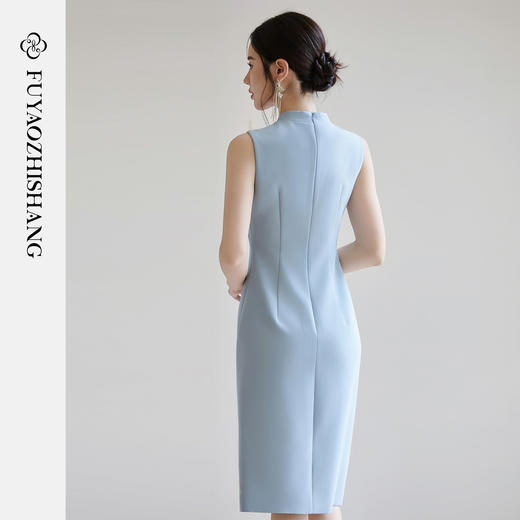 FUYAO扶摇  新中式旗袍裙女2025新款国风无袖连衣裙收腰显瘦裙子 商品图4