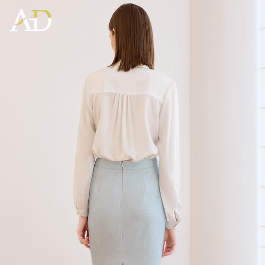 AD白色衬衫女职业装2025新款春秋面试正装套装高级感西装内搭衬衣 商品图4