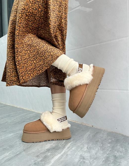 UGG 油叽叽两穿包头毛拖5CM底款 毛毛拖鞋（XR） 商品图6