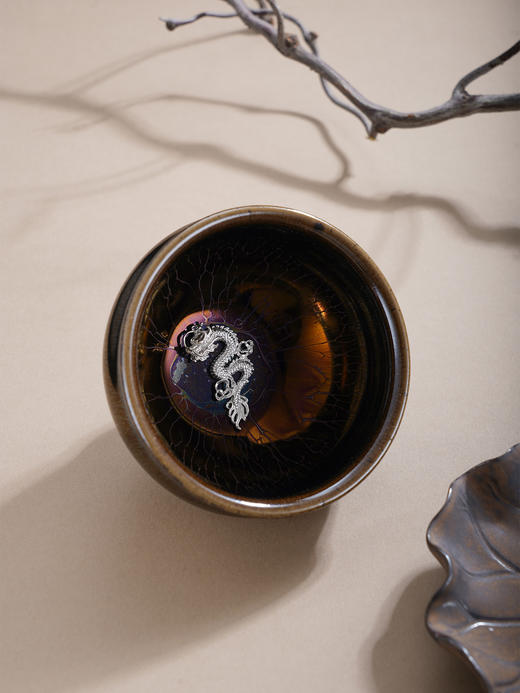 子佩集【福海龙凤】S990银摆件【YSYCJ005】茶具茶杯原创作品金色龙腾凤舞2509 商品图9