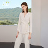 AD白色新中式职业装西装套装女2025秋冬季高级感V领系带西服外套 商品缩略图1