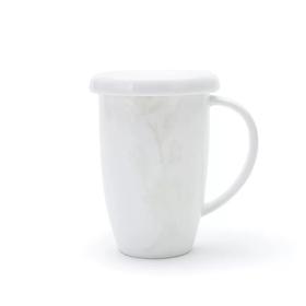 【6F】玛戈隆特白玉兰骨瓷希尔顿盖杯马克杯办公室水杯下午茶创意茶杯