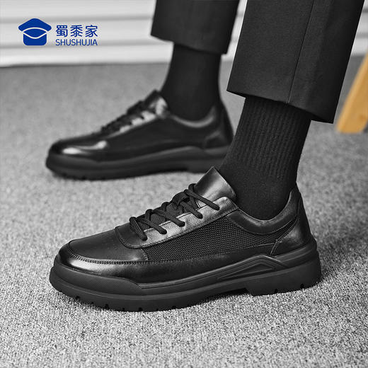 【实付满399送保温杯】【镂空通勤皮鞋】烈焰守护系列透气清爽牛皮皮鞋商务通勤凉皮鞋XP503 商品图11