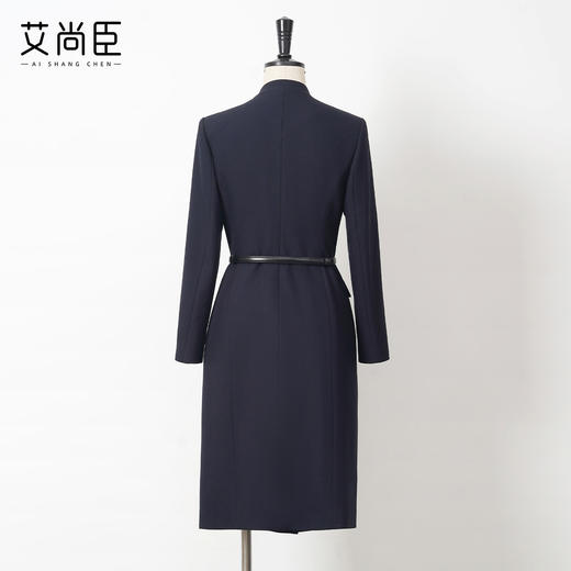 艾尚臣通勤西装连衣裙女新款藏青色职业装裙子高级感主持人工作服 商品图4