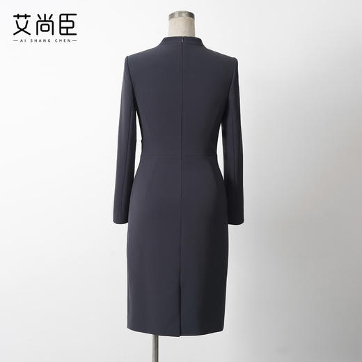 艾尚臣灰色西装连衣裙女秋季气质轻熟风西装裙高级感正式场合裙子 商品图4