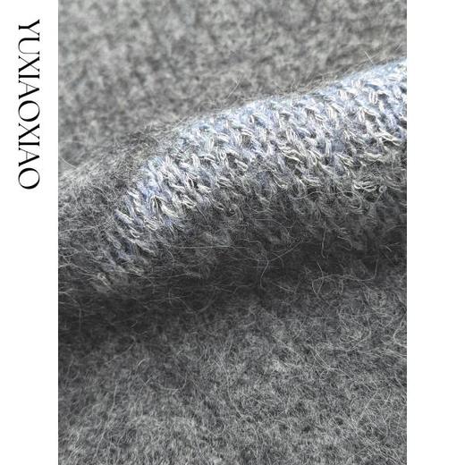 余潇潇【蝴蝶胶片】苏利羊驼毛绵羊毛亮片蝴蝶提花慵懒感圆领毛衣 商品图2