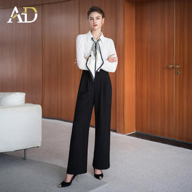 AD秋季套装女装2025新款衬衫女高级感轻奢减龄洋气显瘦西装直筒裤