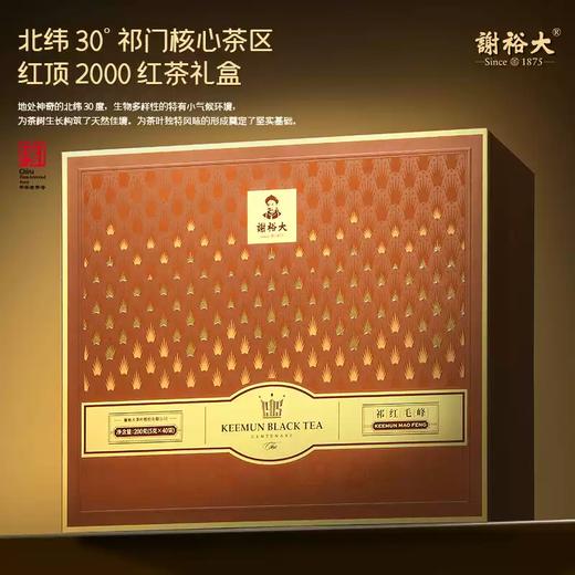 谢裕大 祁门红茶 祁红毛峰 红顶2000经典礼盒200g 送礼推荐 商品图1