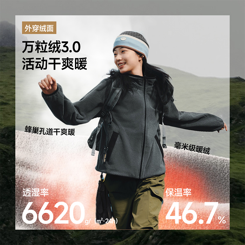 蕉下女士轻量万粒绒外套（双面穿、初暖）PM121