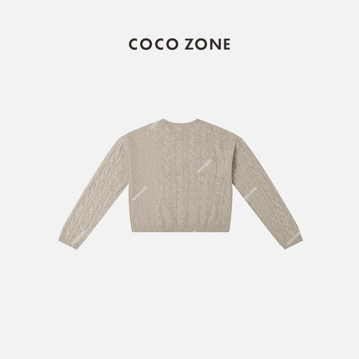 COCOZONE法式秋冬针织打底衫麻花纹慵懒风上衣23C29873 商品图1