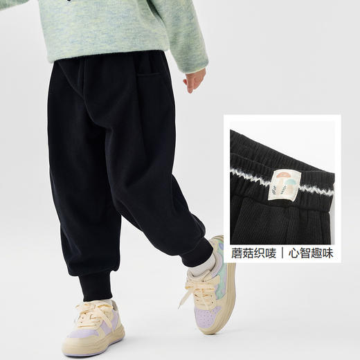 巴拉巴拉童装儿童长裤女童裤子冬季加绒针织束脚裤厚款保暖休闲裤 商品图3