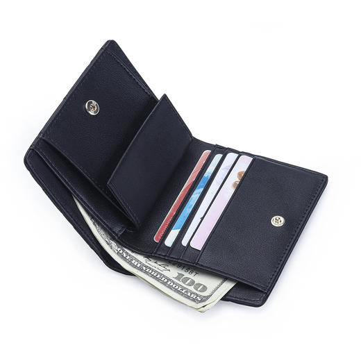 雀说 羊皮短款小钱包女士零钱包YT-802 商品图3