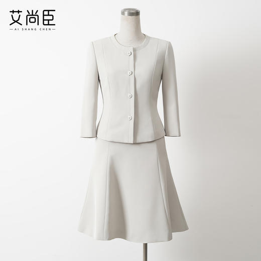 艾尚臣轻熟风时尚套装女法式小香风职场穿搭利落通勤西装两件套秋 商品图0
