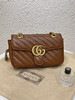 Gucci 双G 马蒙 焦糖色 油蜡牛皮 小号 斜挎包 商品缩略图0