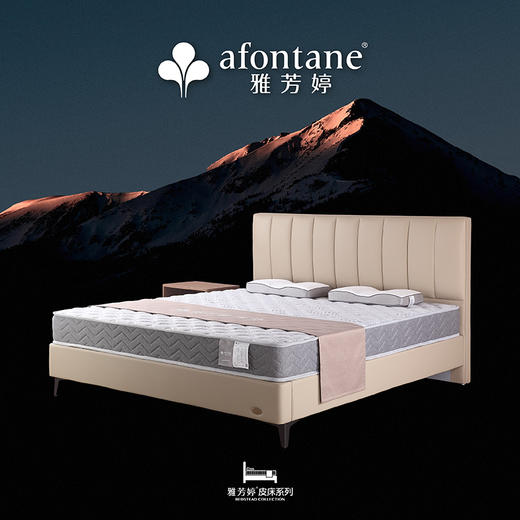 AF8801意式极简风真皮床 商品图0