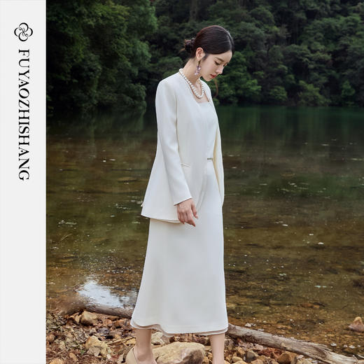 FUYAO扶摇 轻奢醋酸西装外套女松弛感宽版上衣2025秋新款气质西服 商品图3