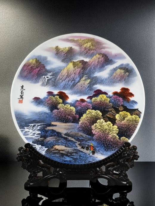 新彩山水赏盘 商品图0
