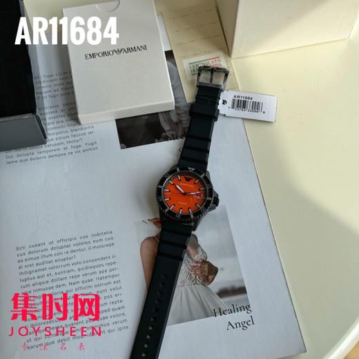 原单阿玛尼AR11684 橙黑配色 男士腕表
机芯：原装进口石英机芯 商品图2