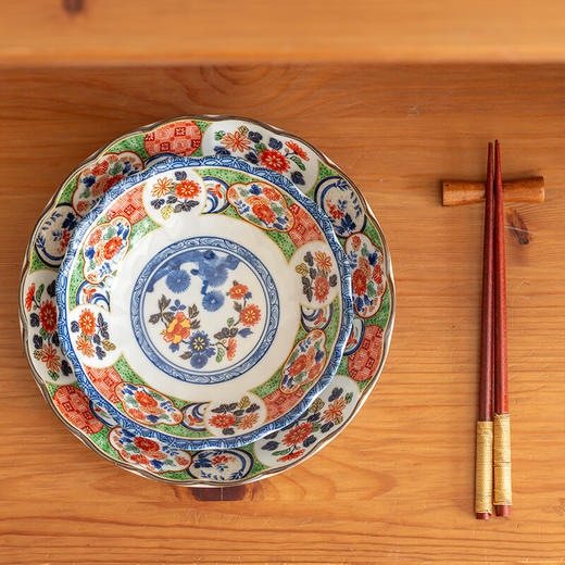 有谷窑宜得利家居 釉下彩日本制陶瓷碗盘餐具套装精美礼盒 锦古伊万里 商品图3