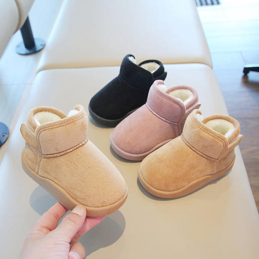 儿童雪地靴男女童冬季加厚加绒保暖棉鞋防滑棉靴子加厚保暖★ 商品图0