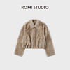 ROMI STUDIO“棕标系列”羊毛皮时髦贵气两穿皮草外套 RWCWW85503 商品缩略图0