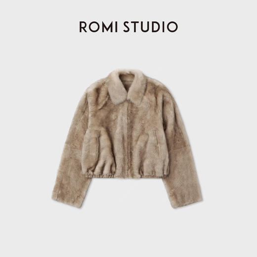 ROMI STUDIO“棕标系列”羊毛皮时髦贵气两穿皮草外套 RWCWW85503 商品图0