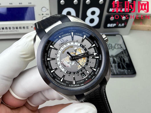 VS欧米茄新款海马世界时系列 VS海马世界时钛壳 钛海马 海马世界时黑色款 男士腕表 表径43mm 商品图1