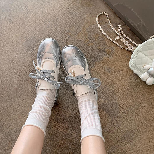 ROAADN增高3cm~珍珠星星休闲芭蕾德训鞋528 商品图2