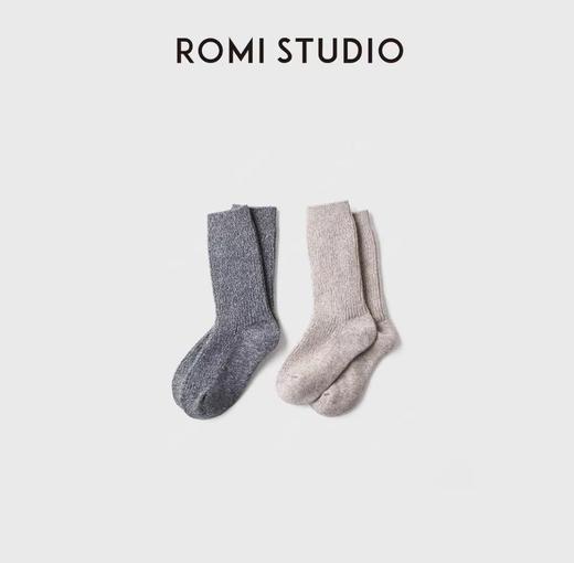 ROMI STUDIO“温暖包裹”绵羊毛袜秋冬针织保暖中筒袜RWCAP06298 商品图0