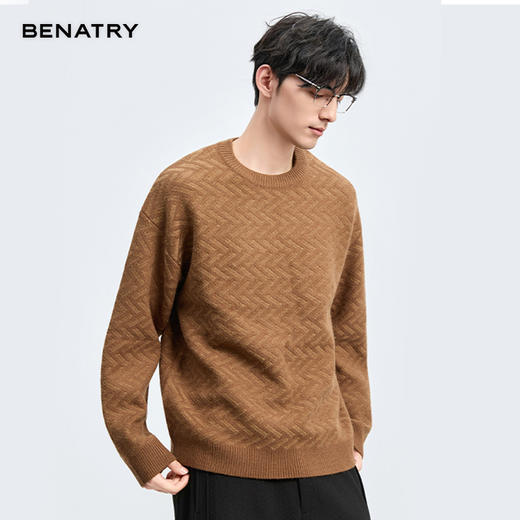 贝纳川冬季新品提花工艺多色套头毛衣ECT416006 商品图10