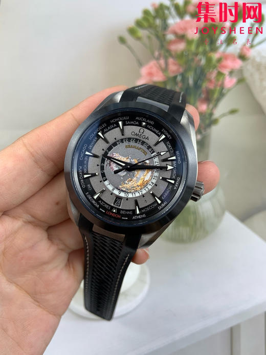 VS欧米茄新款海马世界时系列 VS海马世界时钛壳 钛海马 海马世界时黑色款 男士腕表 表径43mm 商品图2