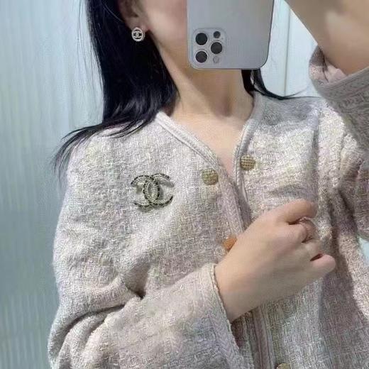 香奈儿 双C Logo 麻纹穿皮胸针（XK） 商品图4
