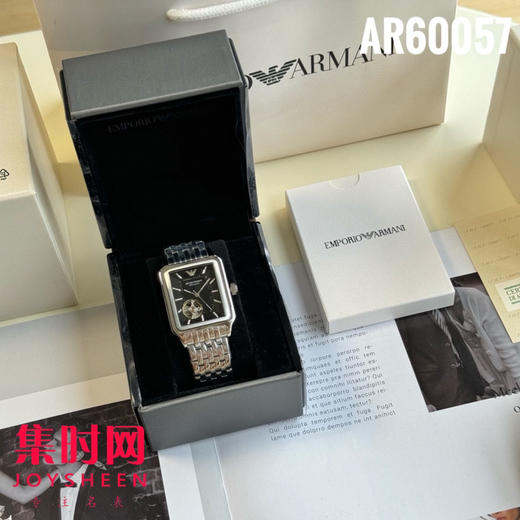原单阿玛尼AR60057 方形镂空男士机械腕表 商品图3