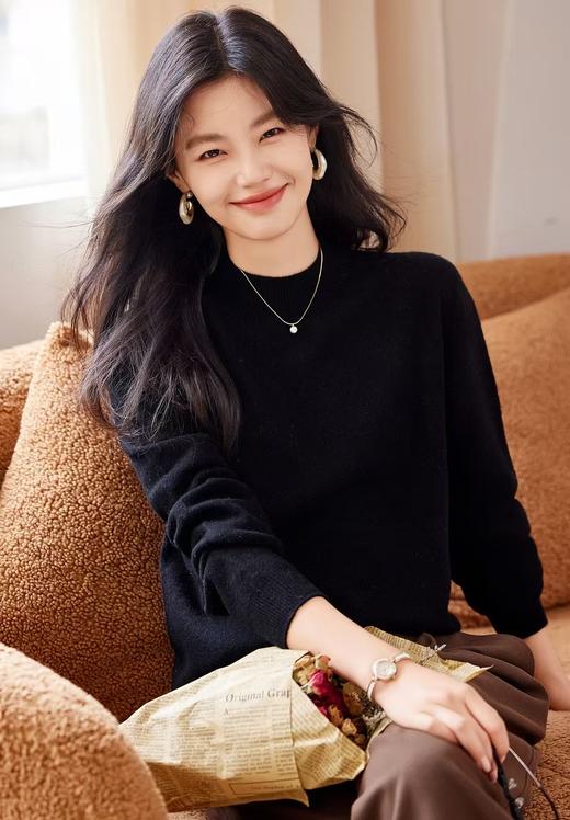 100%澳洲羊毛小禾无缝一体半高领羊毛衫 商品图4