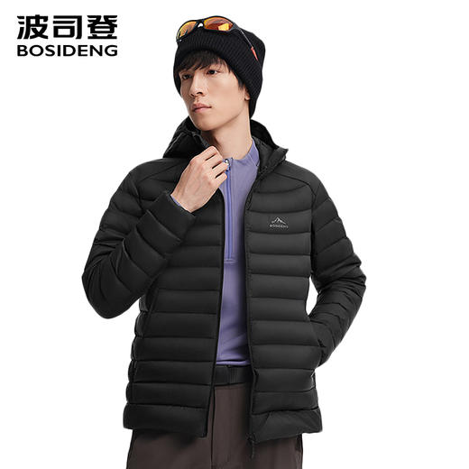 波司登25秋新款鹅绒男连帽休闲短款轻薄羽绒服B250131039 商品图0