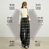 【10/15新品】熙世界加绒格子阔腿裤女秋冬季复古学院直筒休闲裤子宽松bf慵懒风 商品缩略图1