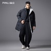 PINLI品立2025秋冬新款宽松连帽长款棉衣外套男潮牌休闲百搭棉服GD253105101 商品缩略图1