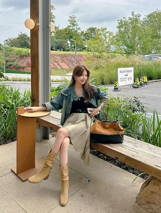 复古堆堆靴牛皮 商品图3